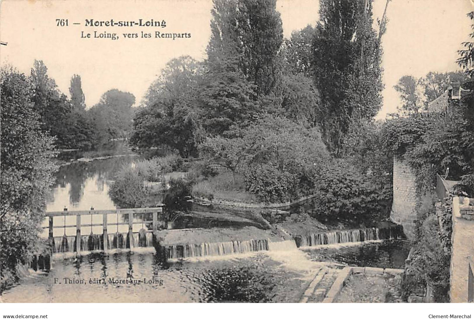 MORET SUR LOING - Le Loing Vers Les Remparts - Très Bon état - Moret Sur Loing