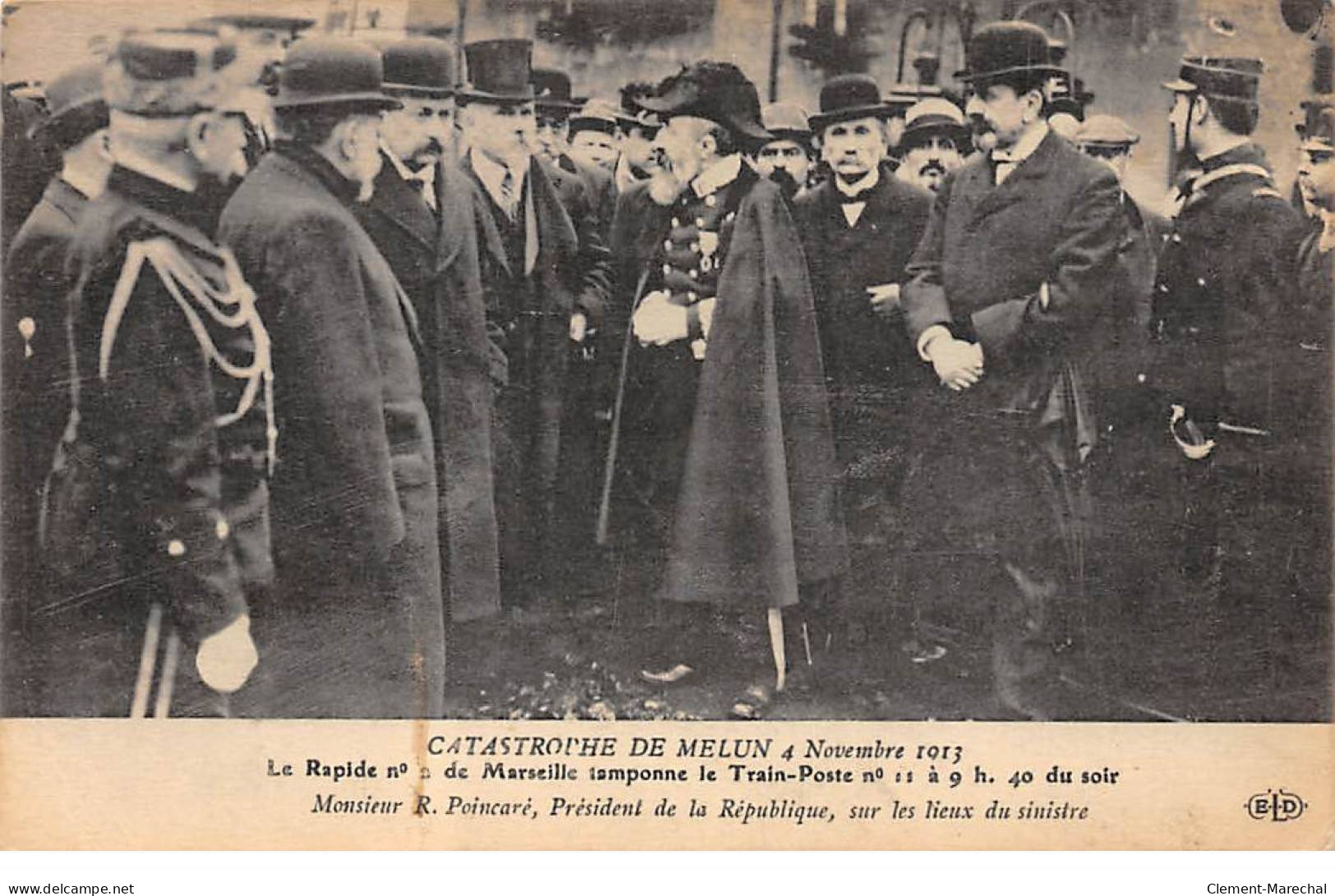Catastrophe De MELUN - 4 Novembre 1913 - Le Rapide Tampone Le Train Poste - M. Poincaré - Très Bon état - Melun