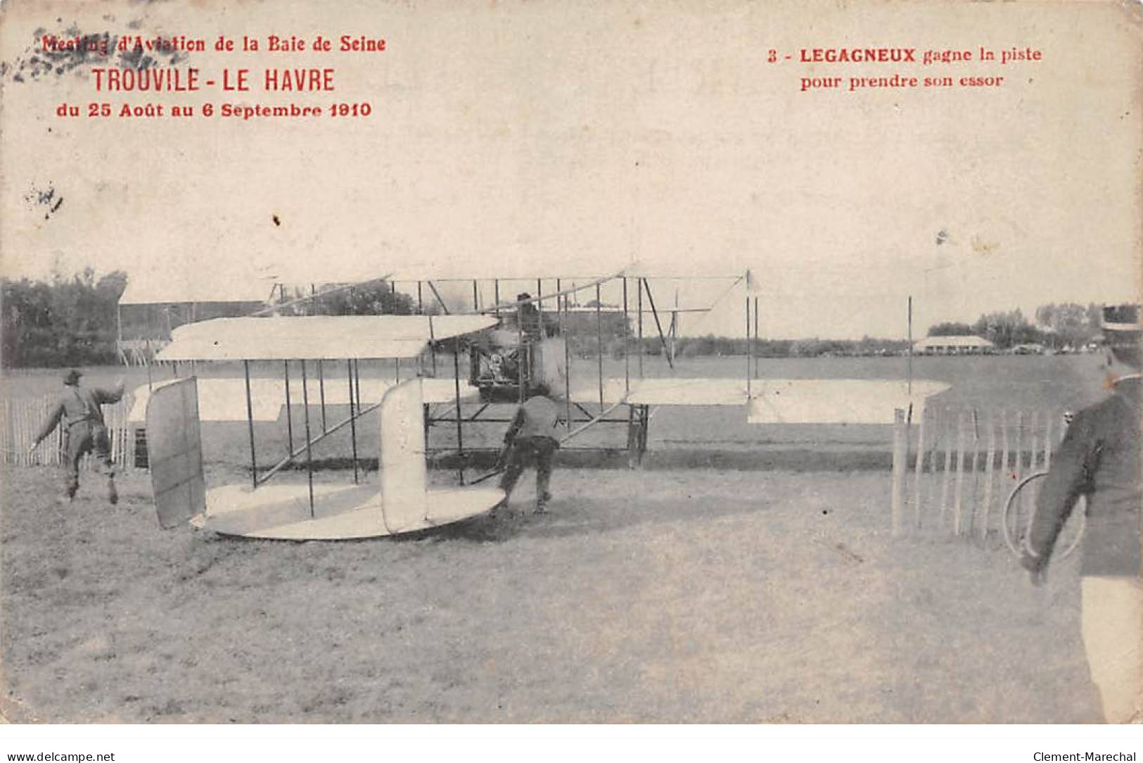 Meeting D'Aviation De La Baie De Seine - TROUVILLE - LE HAVRE - 1910 - Legagneux - état - Unclassified