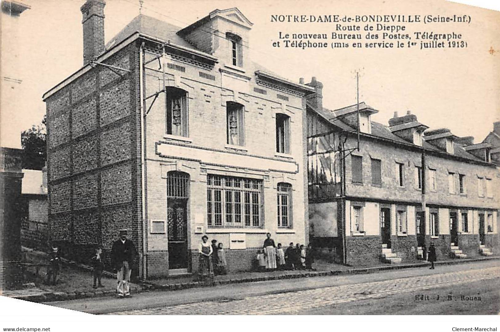 NOTRE DAME DE BONDEVILLE - Route De Dieppe - Le Nouveau Bureau Des Postes - Très Bon état - Other & Unclassified