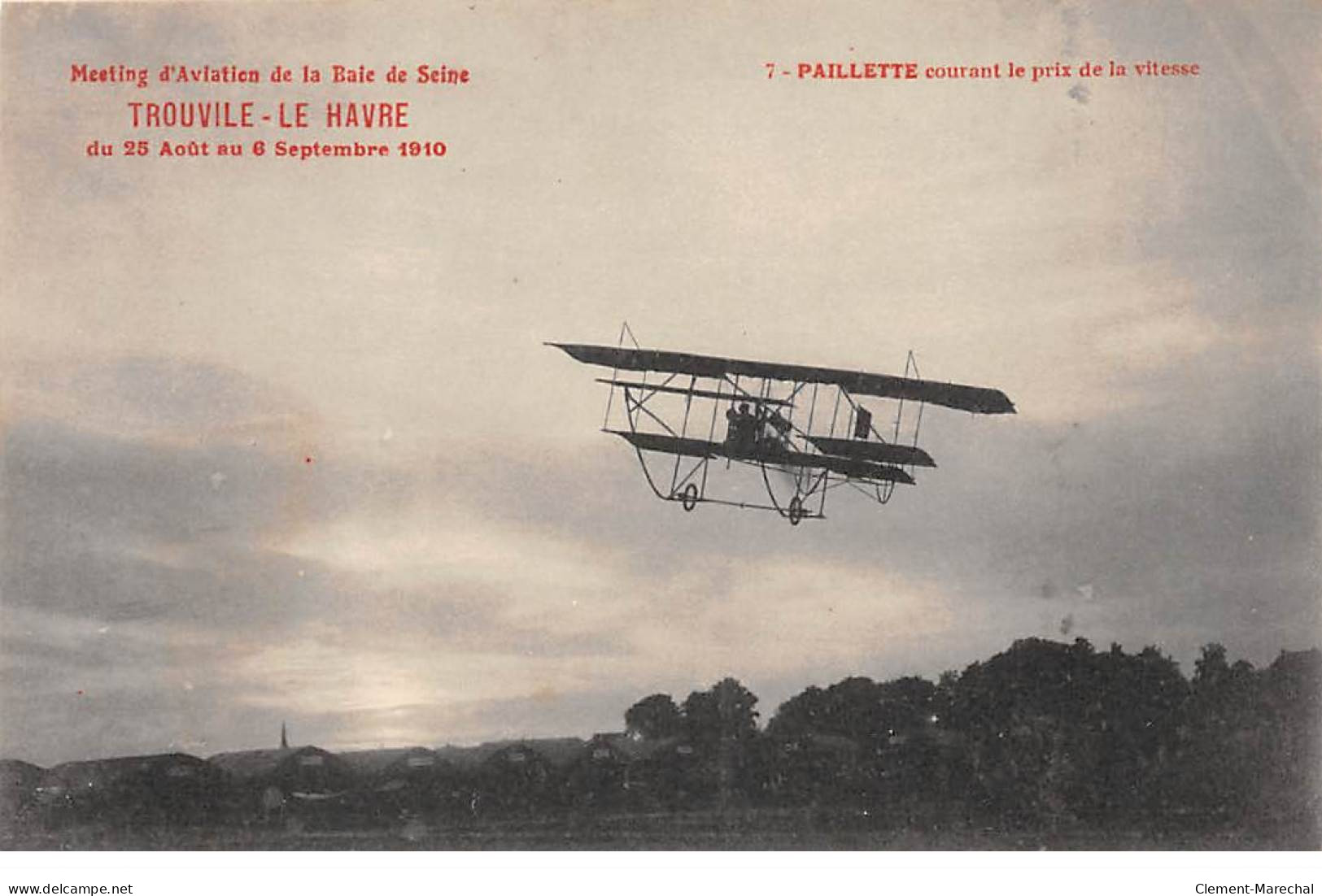 Meeting D'Aviation De La Baie De Seine - TROUVILLE - LE HAVRE - 1910 - Paillette - Très Bon état - Zonder Classificatie