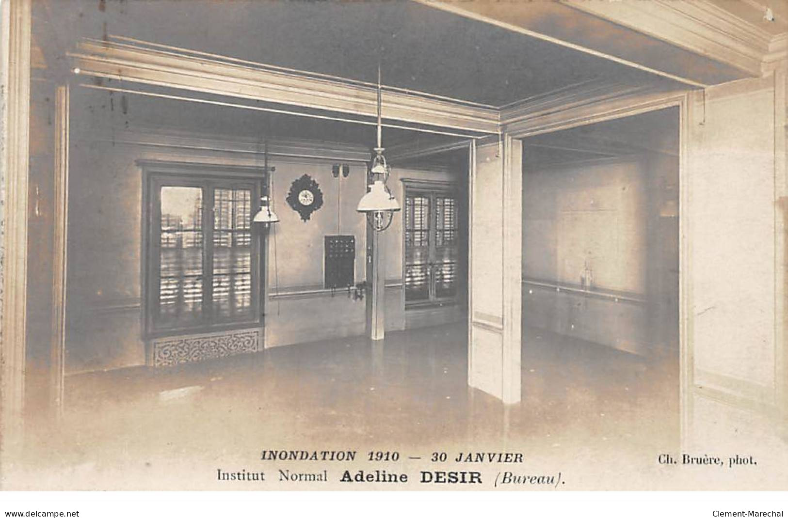 PARIS - Inondation 1910 - Institut Normal Adeline Desir - Bureau - Très Bon état - Überschwemmung 1910