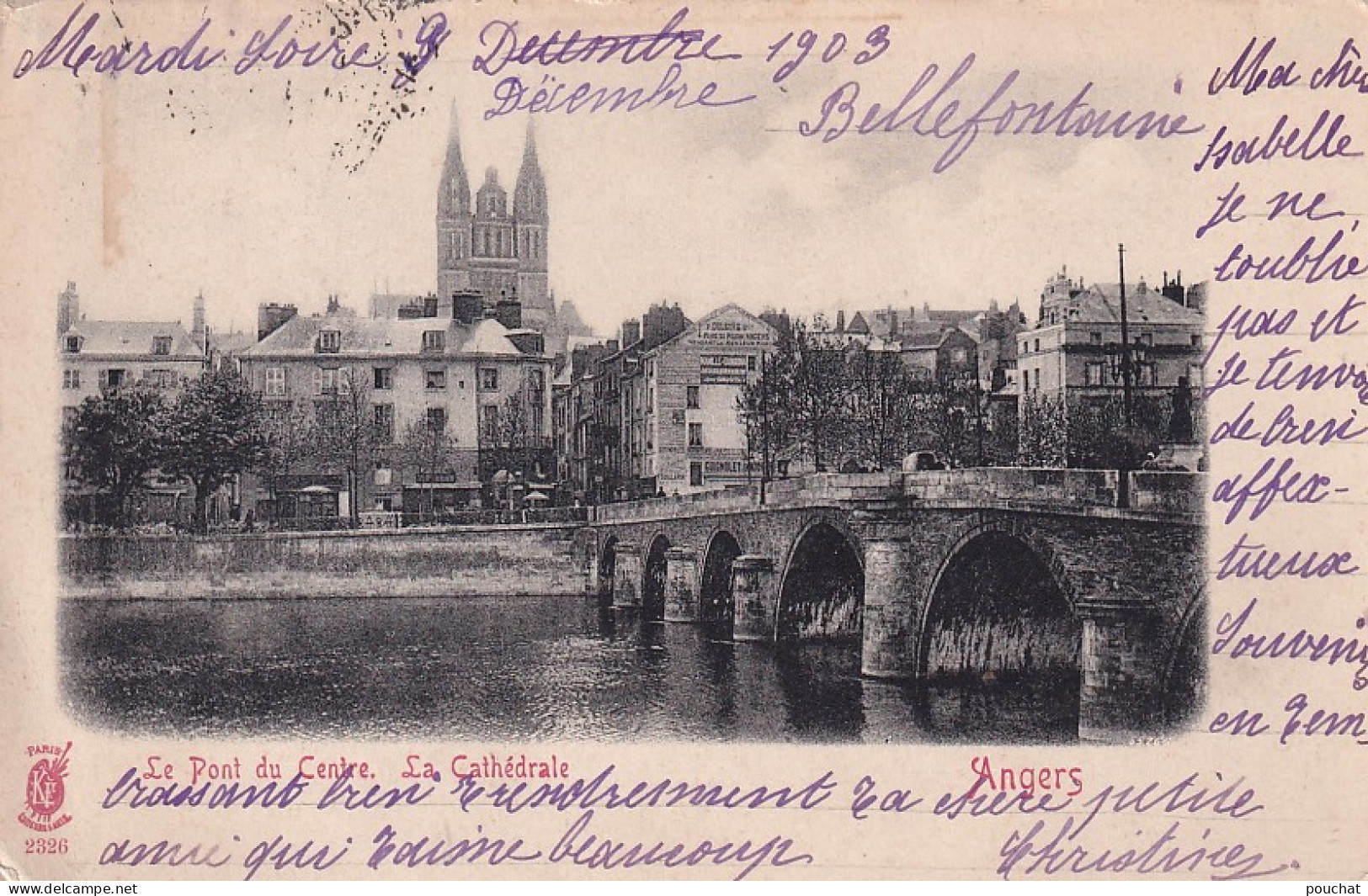 VE Nw-(49) ANGERS -  LE PONT DU CENTRE , LA CATHEDRALE - Angers