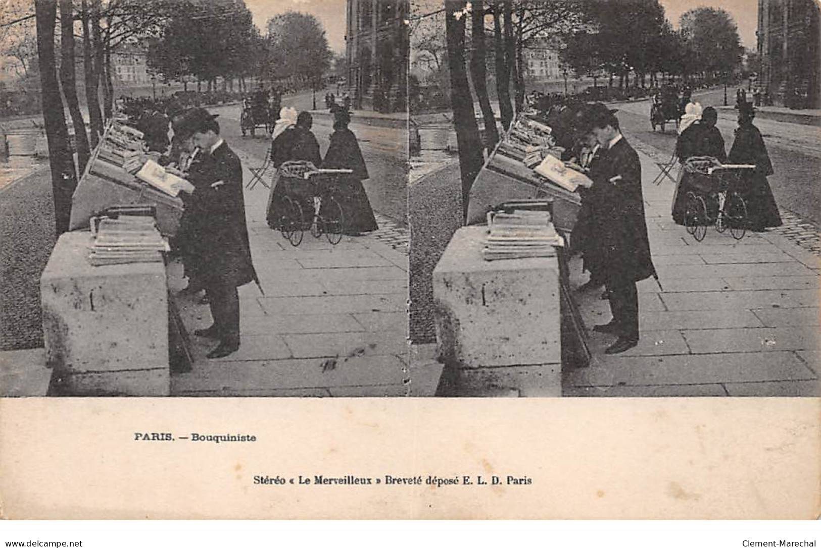 PARIS - Bouquiniste - Stéréo " Le Merveilleux " - état - Petits Métiers à Paris