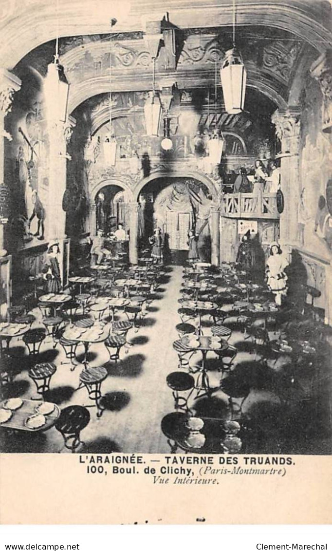 PARIS - L'Araignée - Taverne Des Truands - Vue Intérieure - Boulevard De Clichy - Très Bon état - Cafés, Hôtels, Restaurants