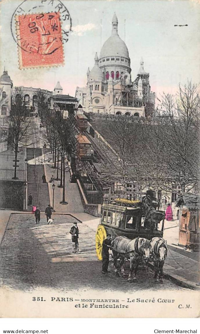 PARIS - Montmartre - Le Sacré Coeur Et Le Funiculaire - Très Bon état - Sacré-Coeur