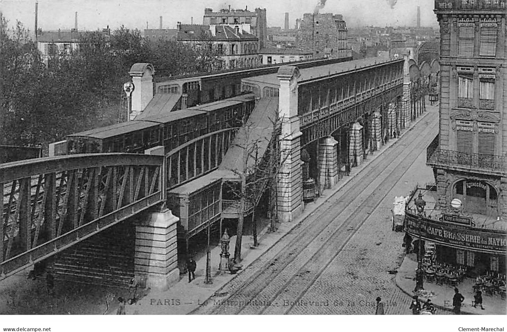 PARIS - Le Métropolitain - Boulevard De La Chapelle - Très Bon état - Métro Parisien, Gares