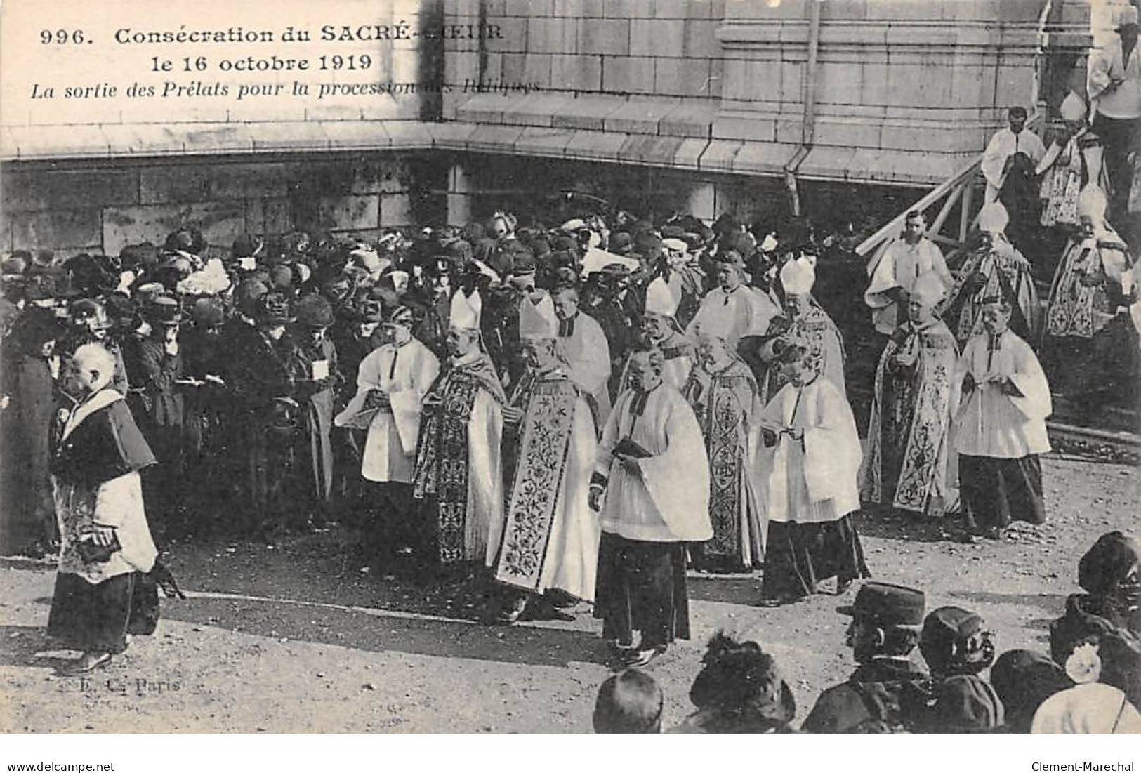 PARIS - Consécration Du Sacré Coeur Le 16 Octobre 1919 - La Sortie Des Prétats - Très Bon état - Sacré-Coeur