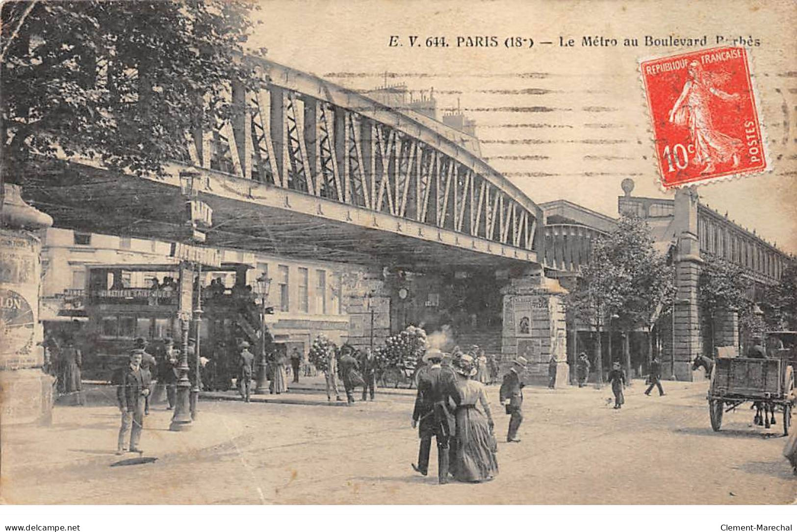 PARIS - Le Métro Au Boulevard Barbès - état - Distretto: 18