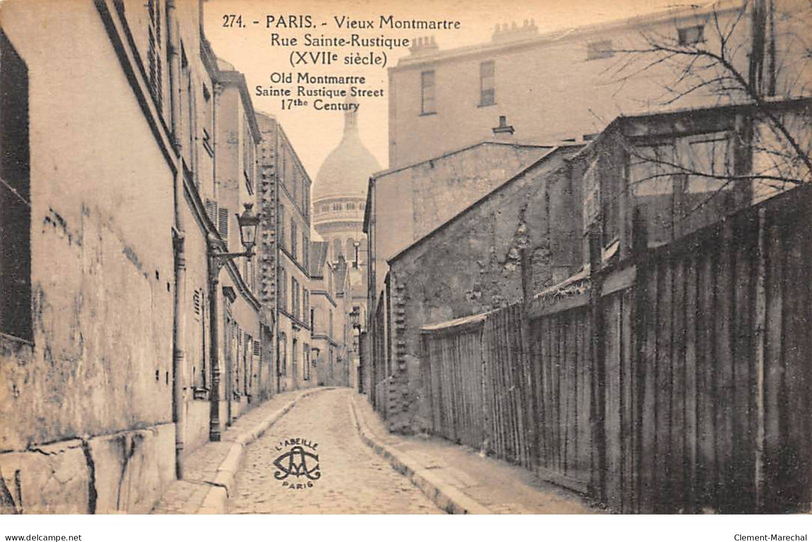 PARIS - Vieux Montmartre - Rue Sainte Rustique - Très Bon état - District 18