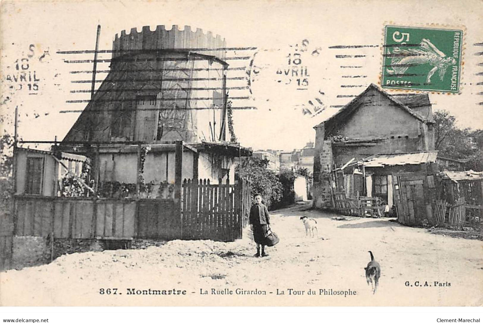 PARIS - Montmartre - La Ruelle Girardon - La Tour Du Philosophe - Très Bon état - Arrondissement: 18