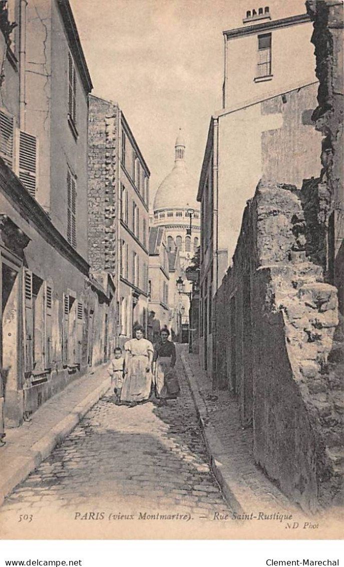 PARIS - Vieux Montmartre - Rue Saint Rustique - Trsè Bon état - Arrondissement: 18