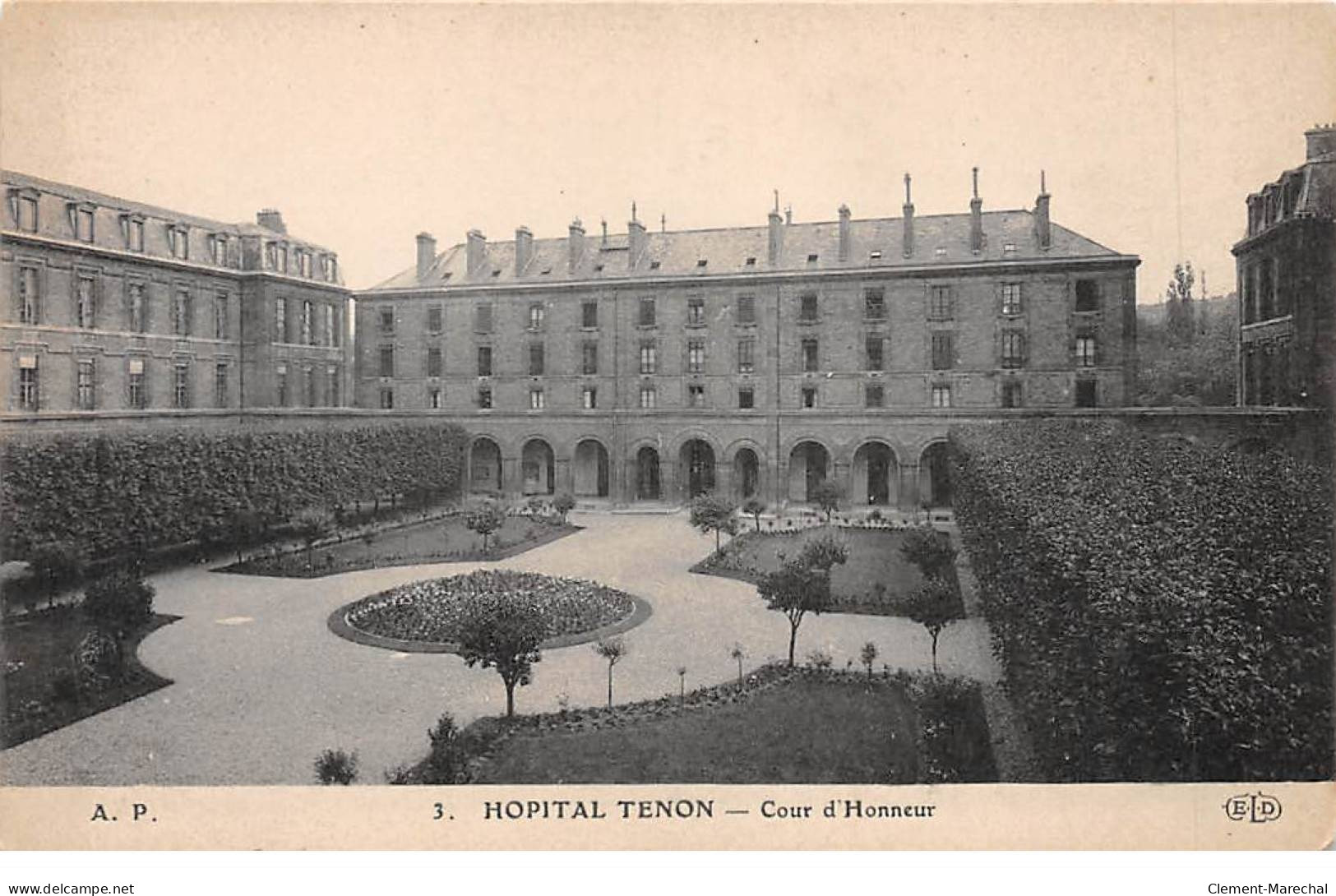 PARIS - Hôpital Tenon - Cour D'Honneur - Très Bon état - Autres & Non Classés