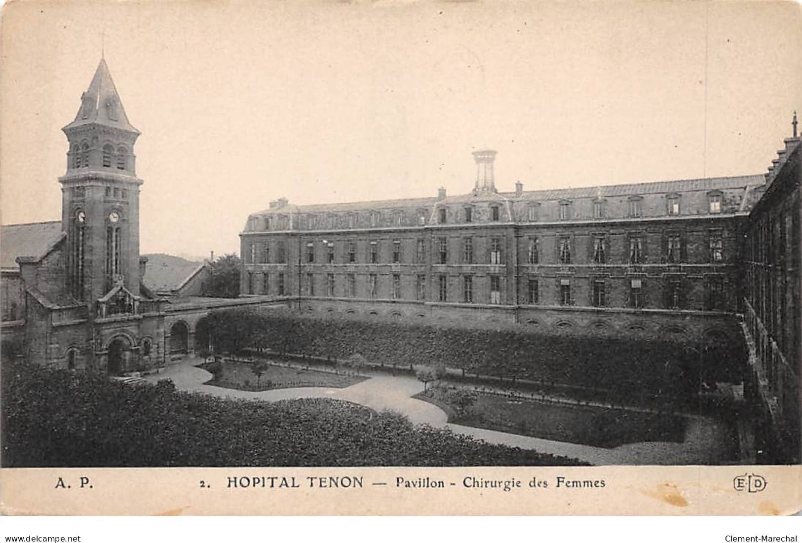 PARIS - Hôpital Tenon - Pavillon - Chirurgie Des Femmes - état - Autres & Non Classés