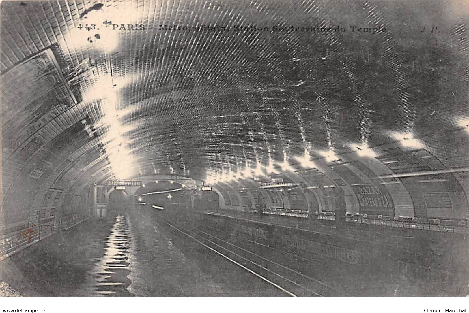 PARIS - Métropolitain Station Souterraine Du Temple - Très Bon état - Stations, Underground