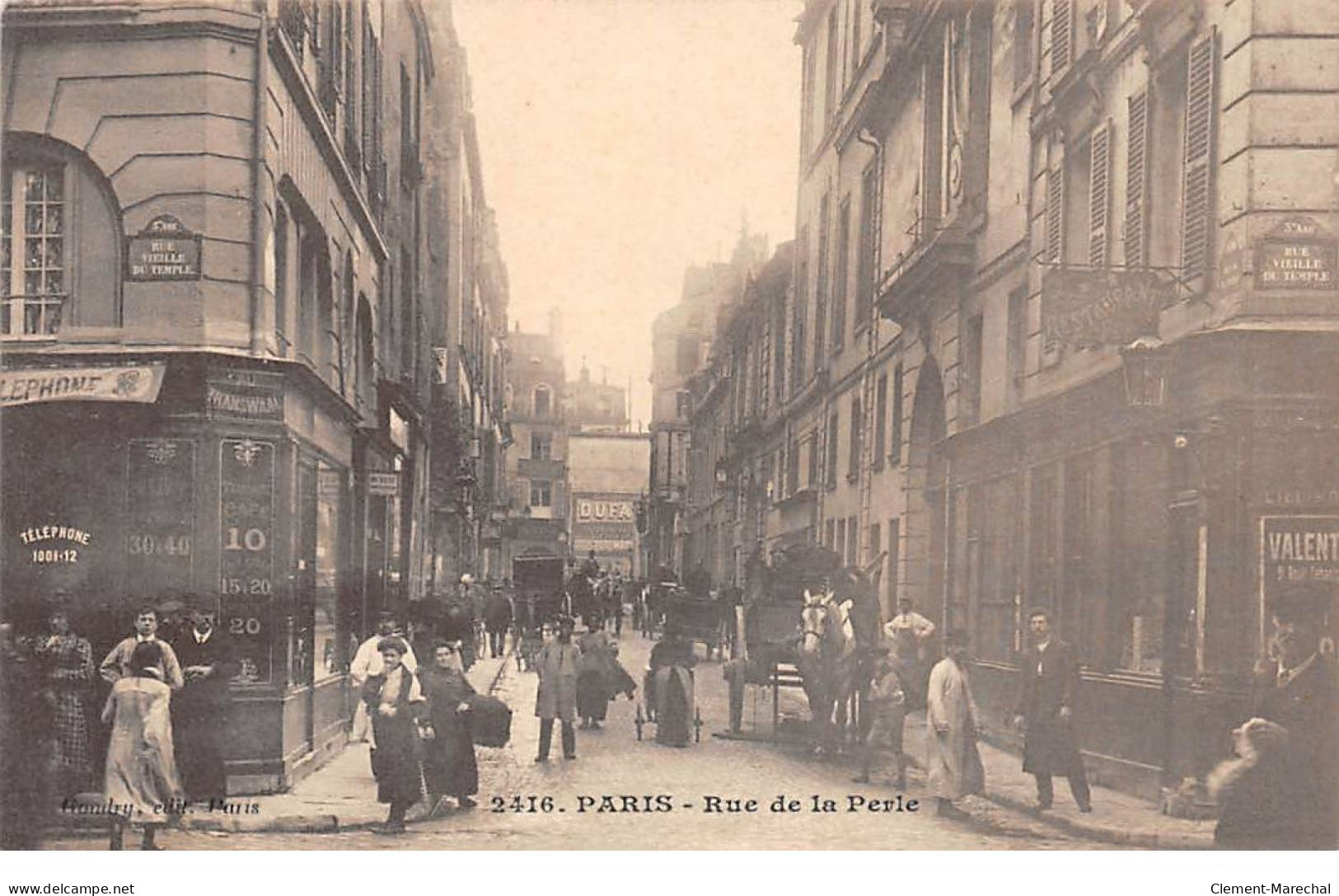 PARIS - Rue De La Perle - état - Autres & Non Classés