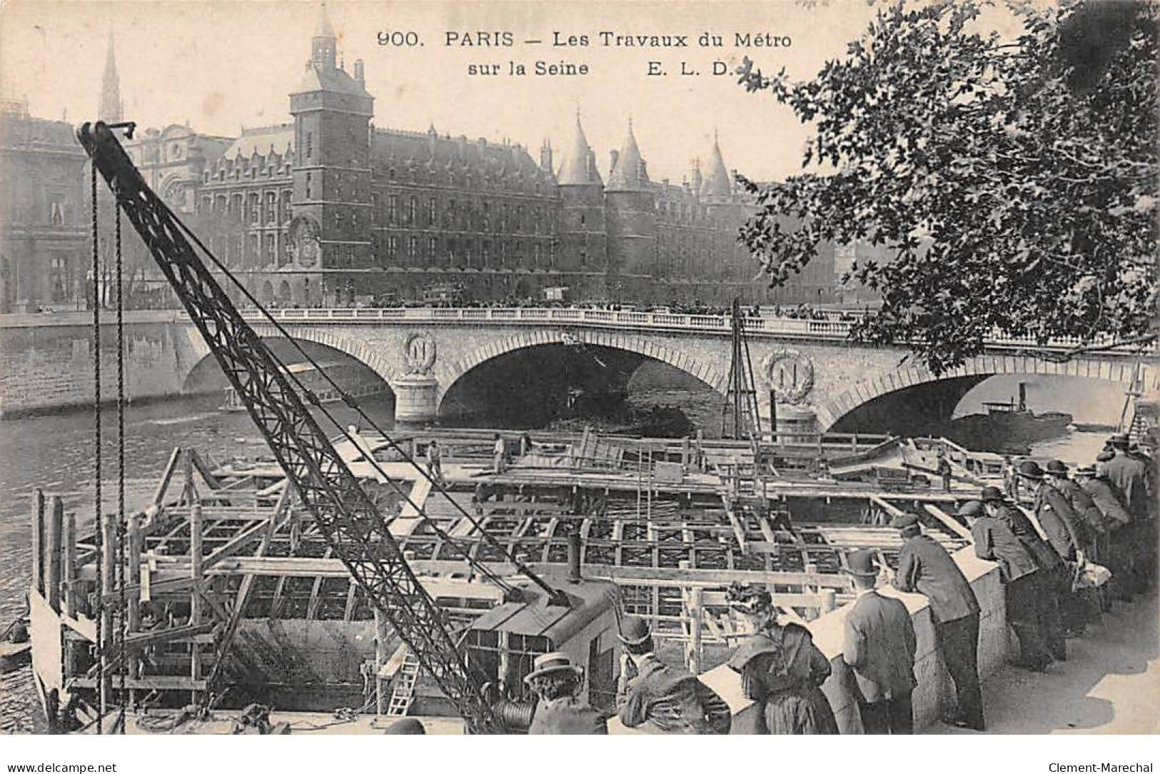 PARIS - Les Travaux Du Métro Sir Ma Seine - Très Bon état - Métro Parisien, Gares