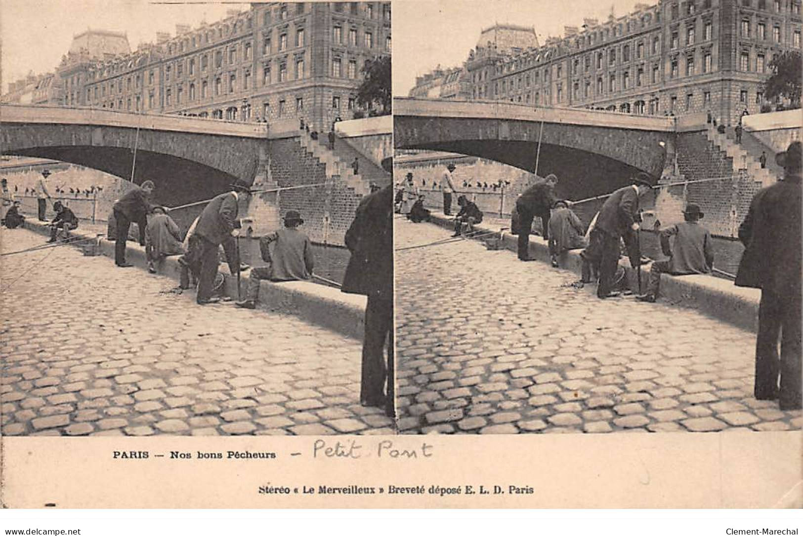 PARIS - Petit Pont - Nos Bons Pêcheurs - Très Bon état - Bridges