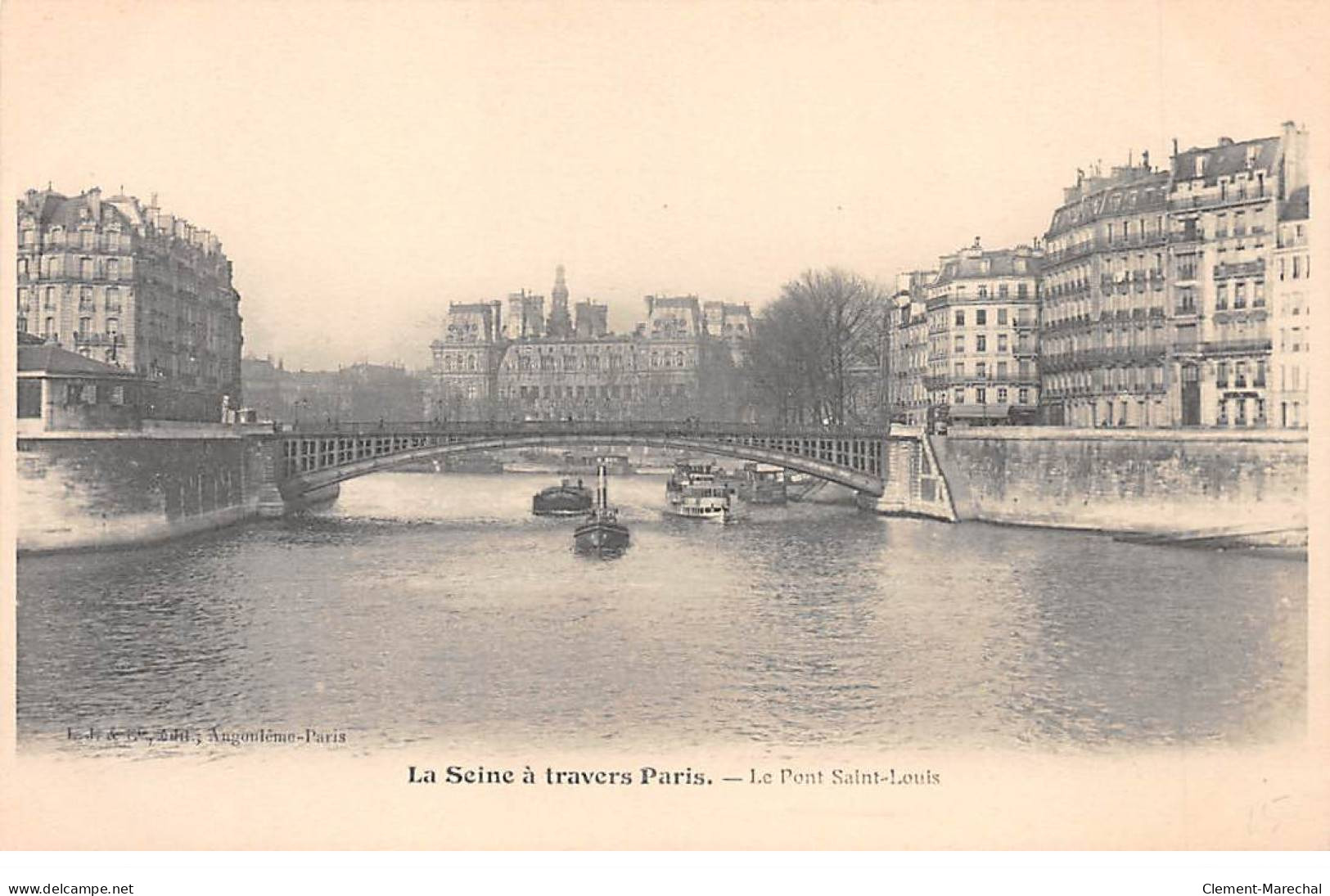 PARIS - La Seine à Travers Paris - Le Pont Saint Denis - Très Bon état - De Seine En Haar Oevers