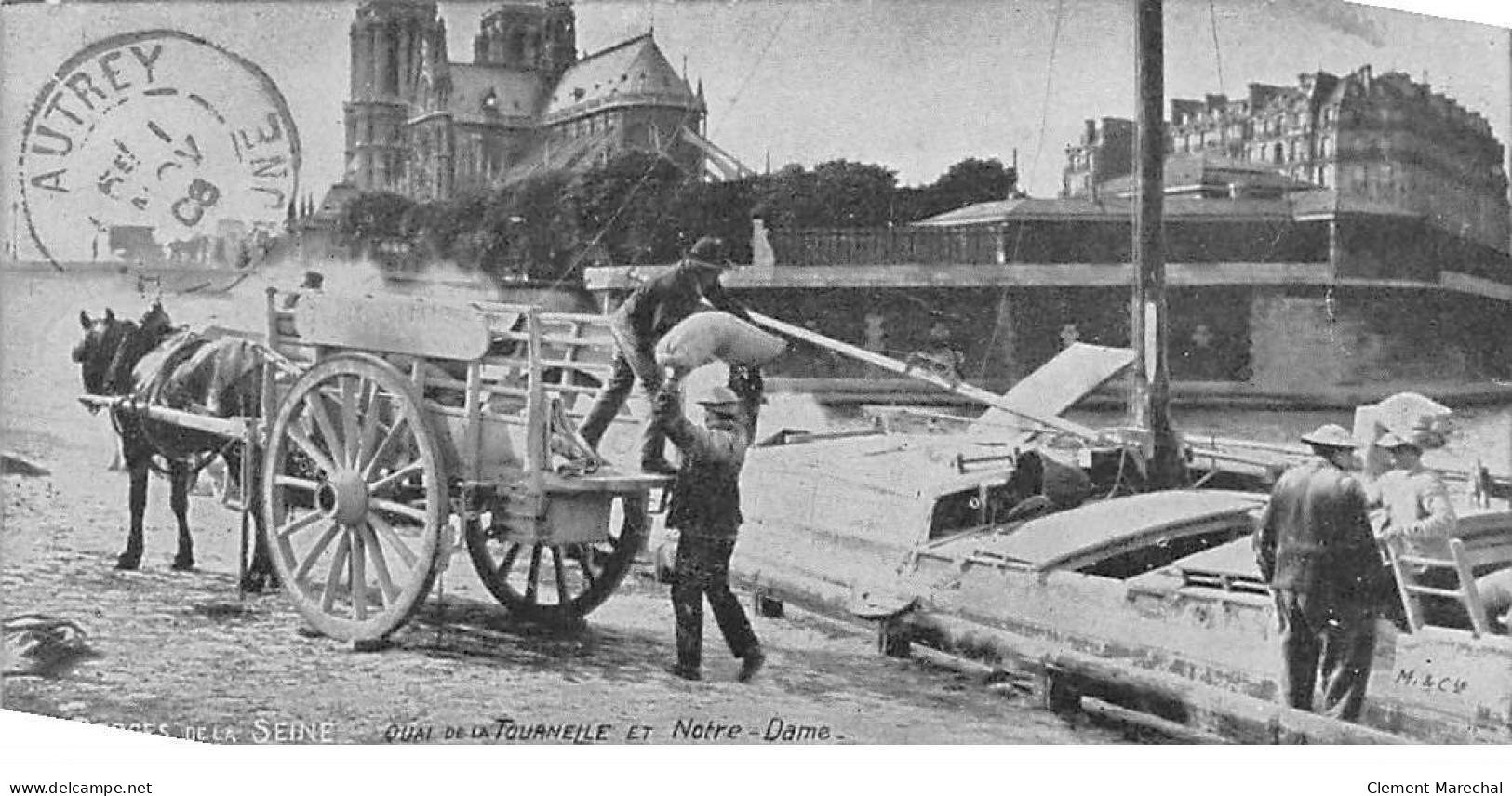 PARIS - Les Berges De La Seine - Quai De La Tournelle Et Notre Dame - Petite Carte - Très Bon état - De Seine En Haar Oevers