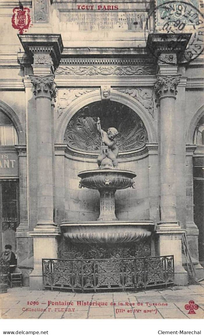 PARIS - Fontaine Historique De La Rue De Turenne - F. Fleury - Très Bon état - Sonstige Sehenswürdigkeiten