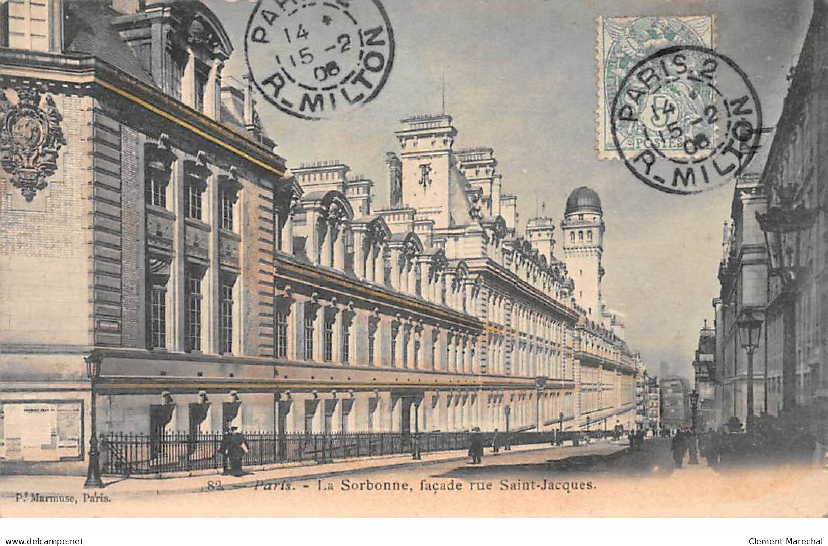 PARIS - La Sorbonne - Façade Rue Saint Jacques - Très Bon état - Enseignement, Ecoles Et Universités