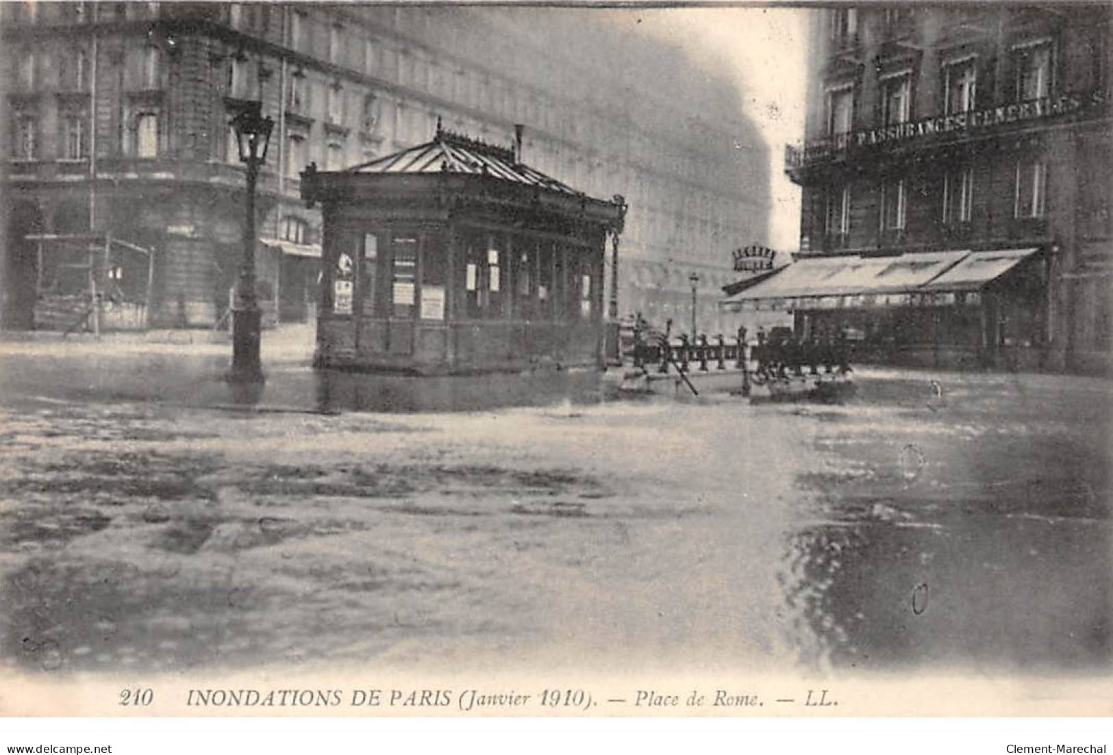PARIS - Inondations De Paris 1910 - Place De Rome - Très Bon état - Inondations De 1910