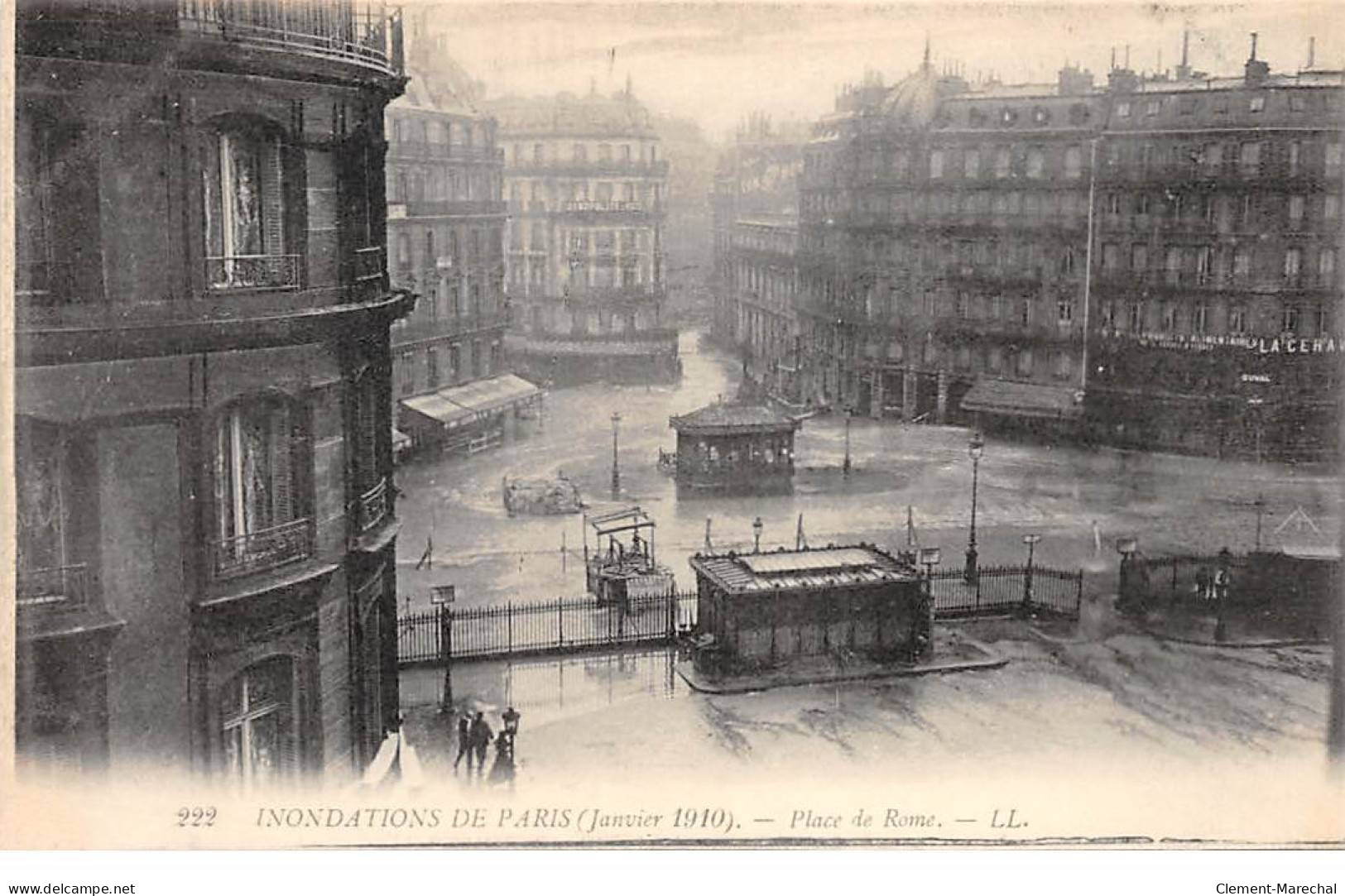 PARIS - Inondations De Paris 1910 - Place De Rome - Très Bon état - Inondations De 1910