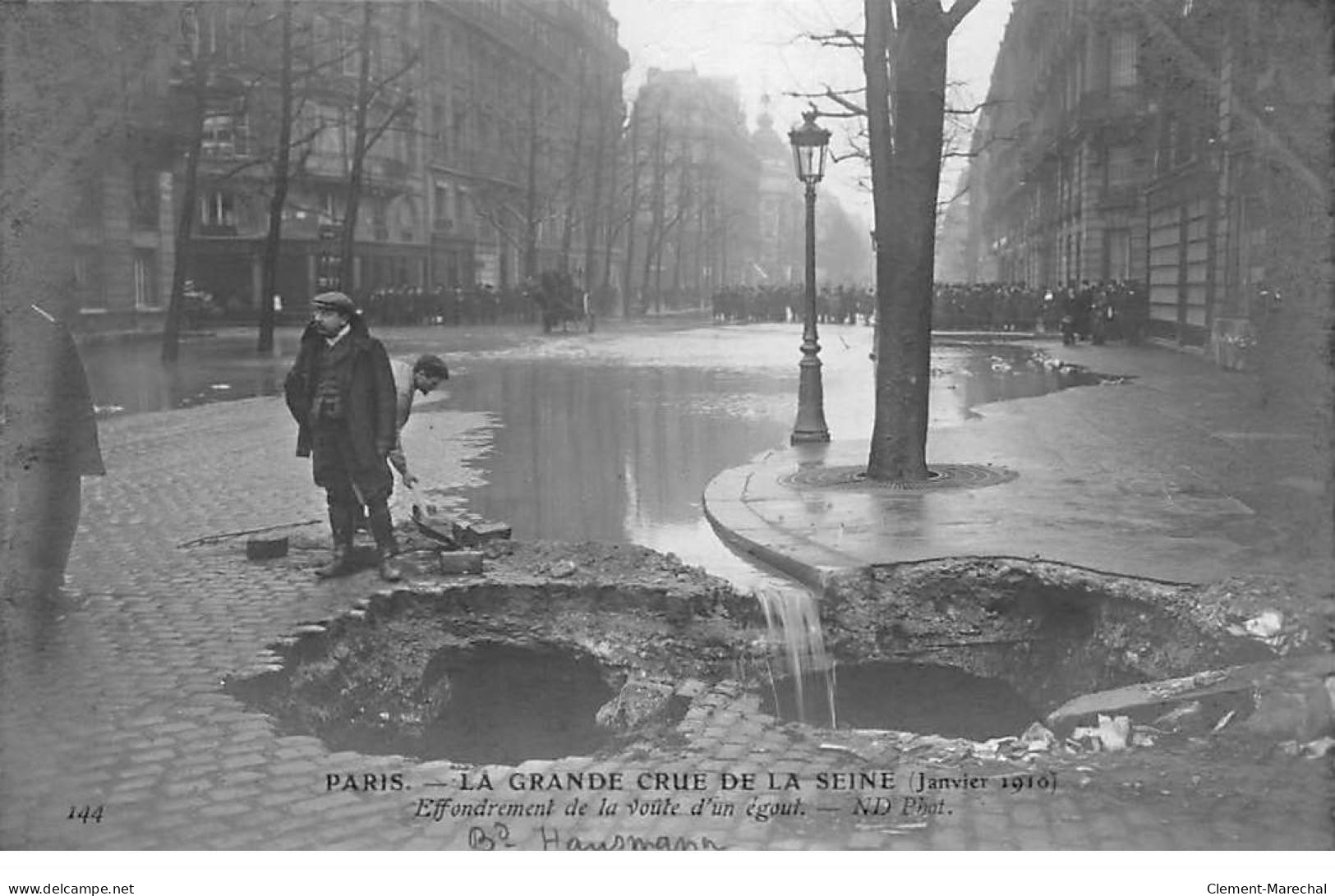 PARIS - La Grande Crue De La Seine 1910 - Effondrement De La Voûte D'un égout - Très Bon état - Paris Flood, 1910