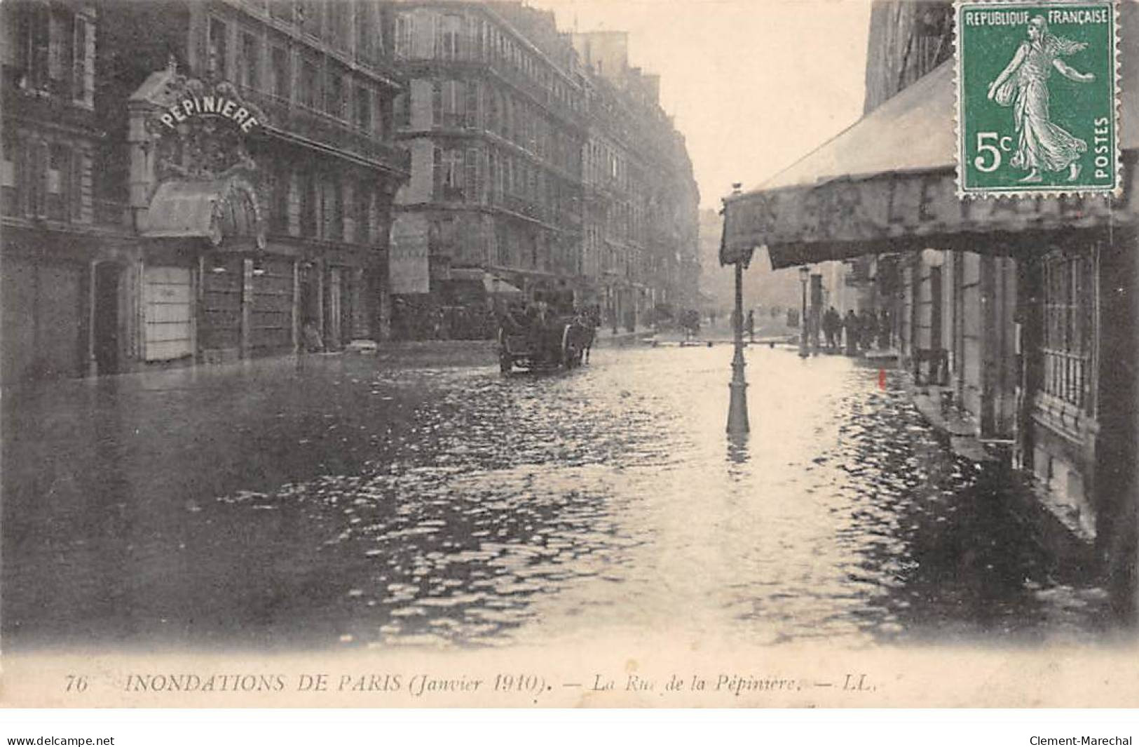 PARIS - Inondations De Paris 1910 - La Rue De La Pépinière - Très Bon état - Inondations De 1910