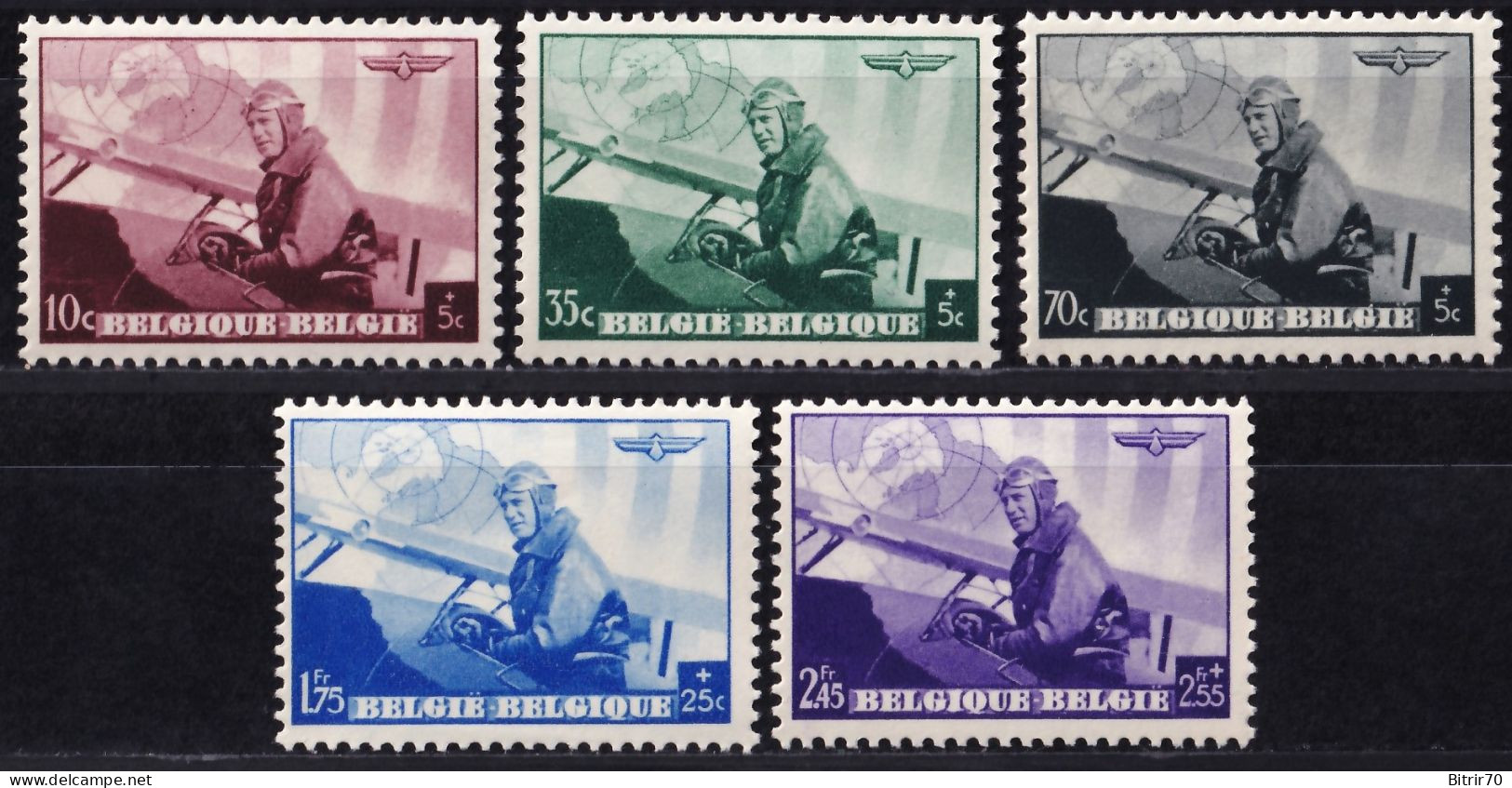 Belgica, 1938 Y&T. 466 / 470, MNH. - Neufs