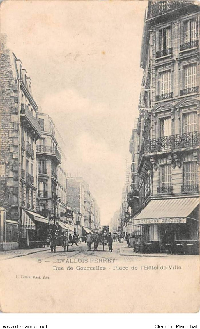 LEVALLOIS PERRET - Rue De Courcelles - Place De L'Hôtel De Ville - état - Levallois Perret