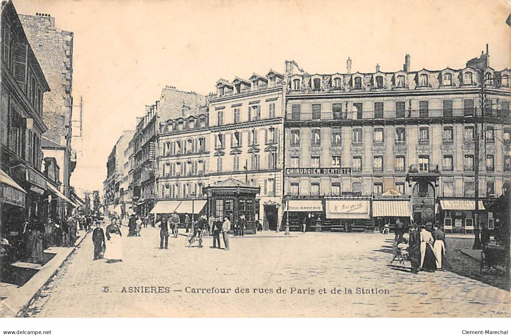 ASNIERES - Carrefour Des Rues De Paris Et De La Station - état - Asnieres Sur Seine