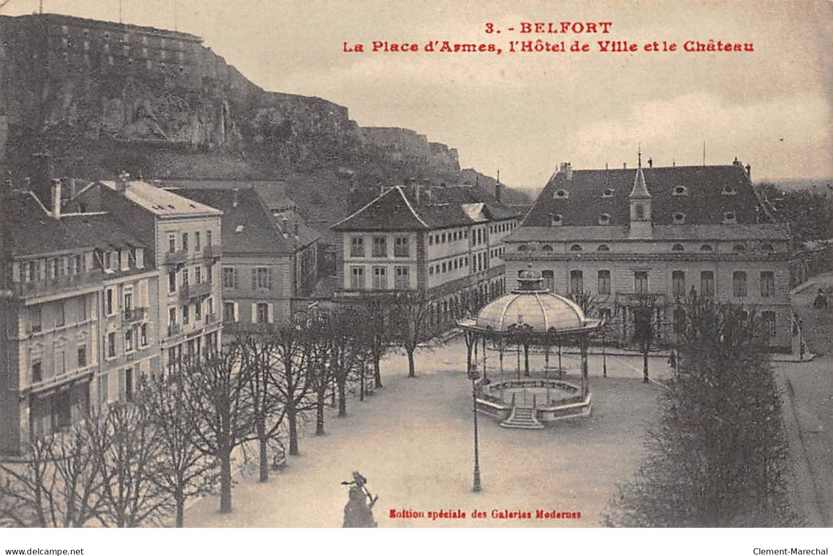 BELFORT - La Place D'Armes, L'Hôtel De Ville Et Le Château - Très Bon état - Belfort - Città