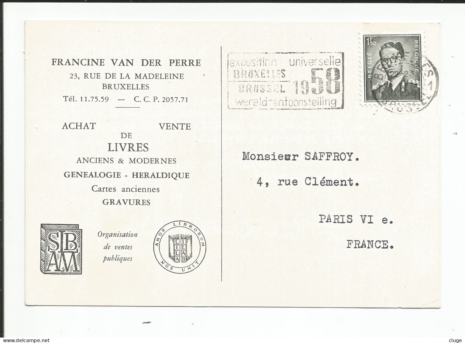 BRUXELLES - Librairie Francine Van Der Perre - Livres Généalogie / Héraldique - Other & Unclassified