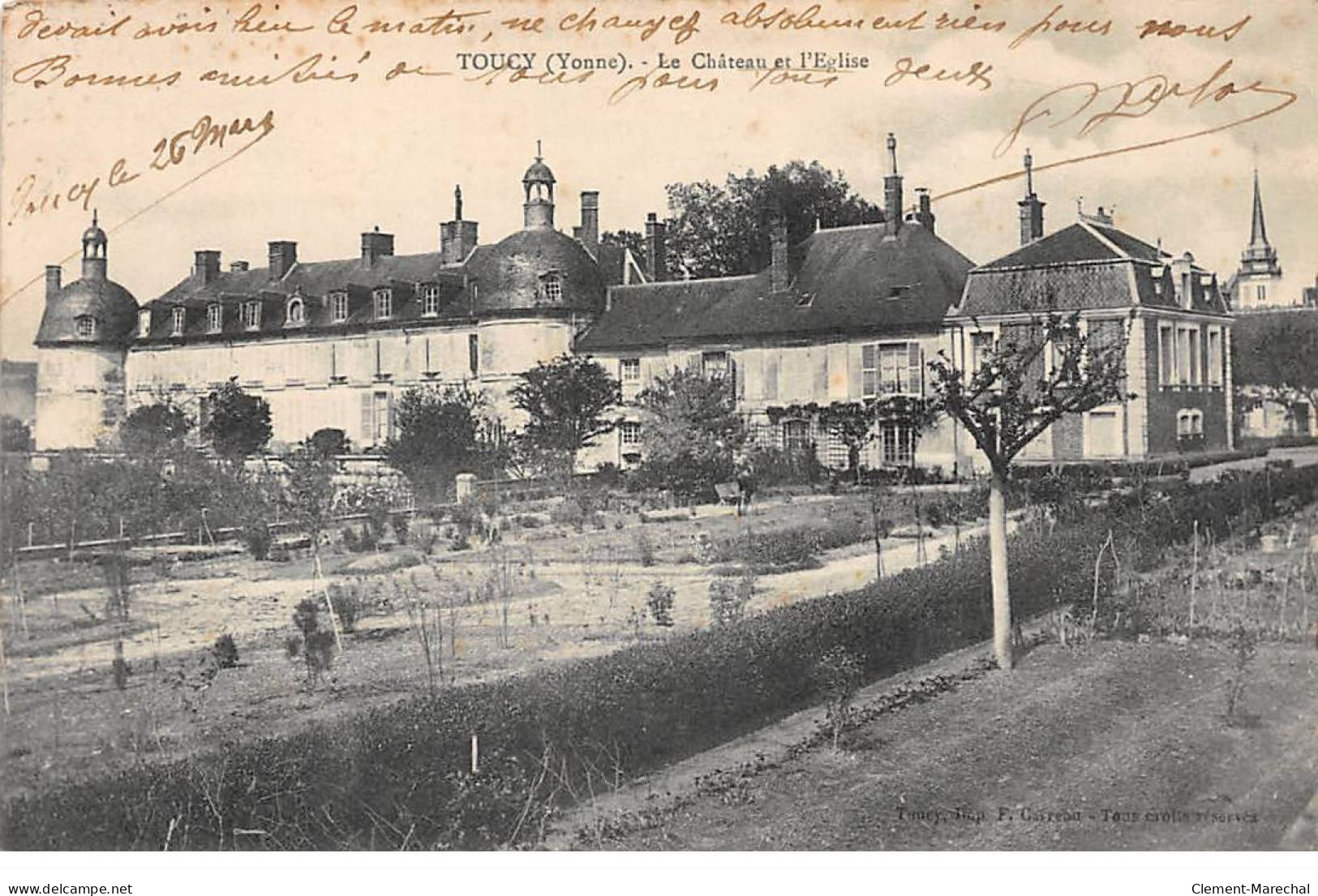 TOUCY - Le Château Et L'Eglise - Très Bon état - Toucy