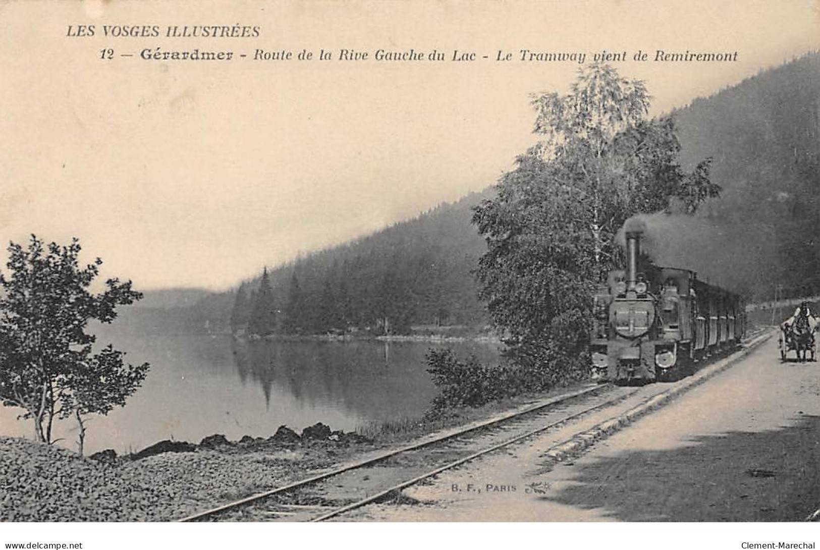 GERARDMER - Route De La Rive Gauche Du Lac - Le Tramway Vient De Remiremont - Très Bon état - Gerardmer