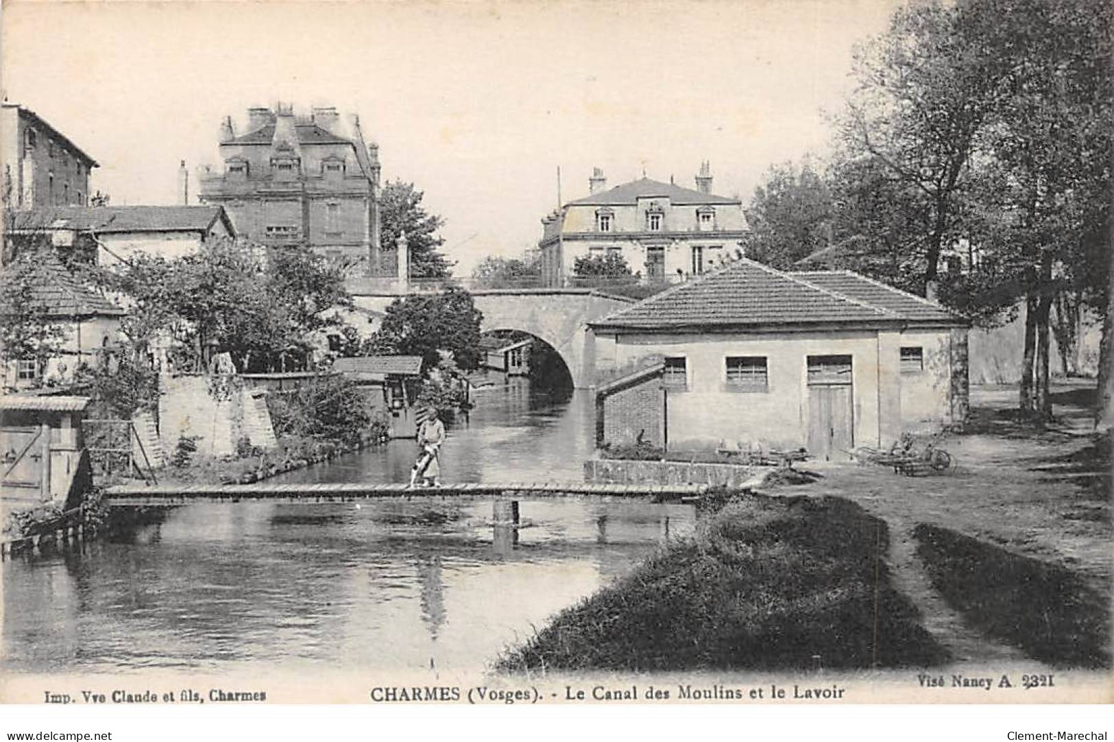 CHARMES - Le Canal Des Moulins Et Le Lavoir - Très Bon état - Charmes