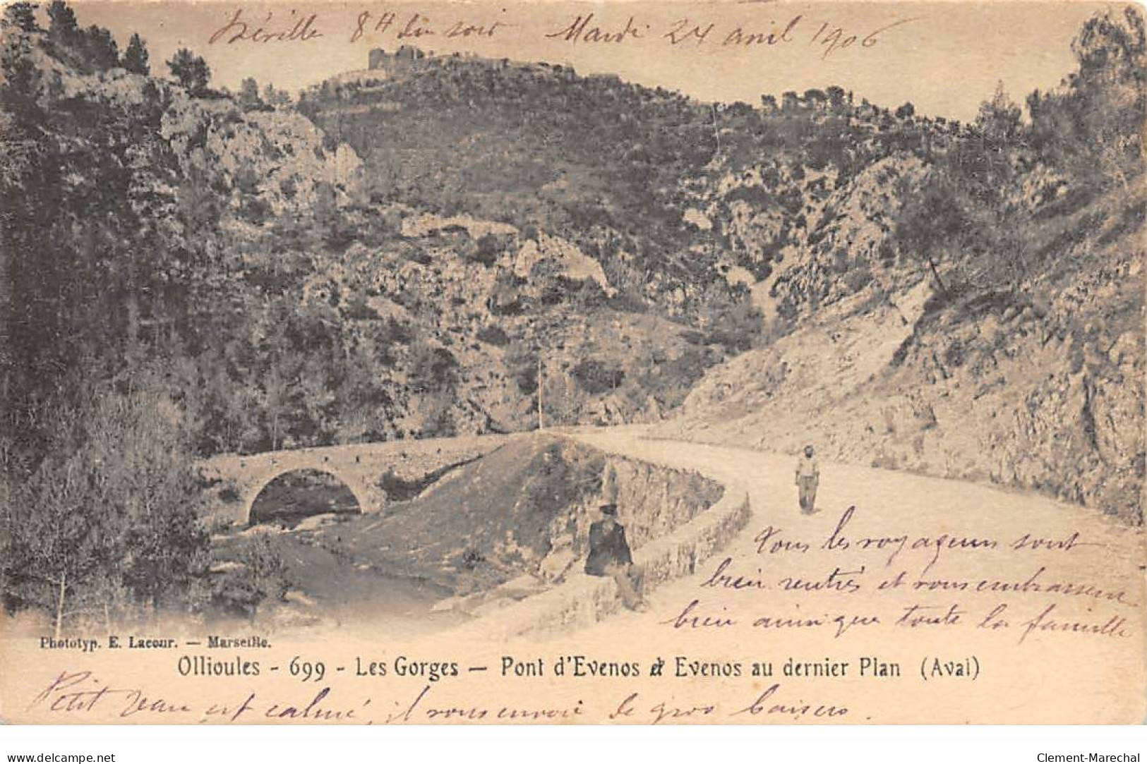 OLLIOULES - Les Gorges - Pont D'Evenos Et Evenos Au Dernier Plan - Très Bon état - Ollioules