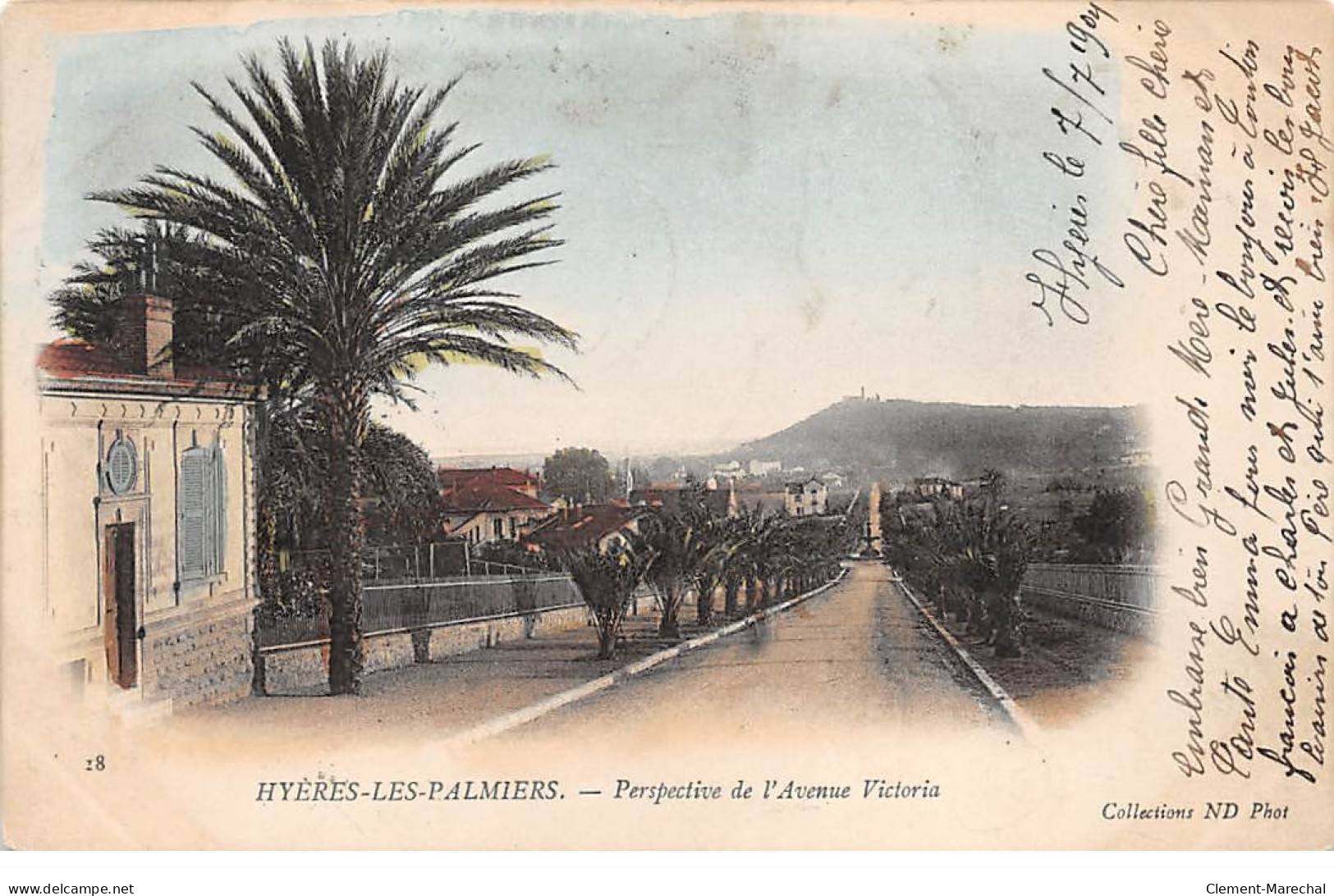 HYERES LES PALMIERS - Perspective De L'Avenue Victoria - Très Bon état - Hyeres