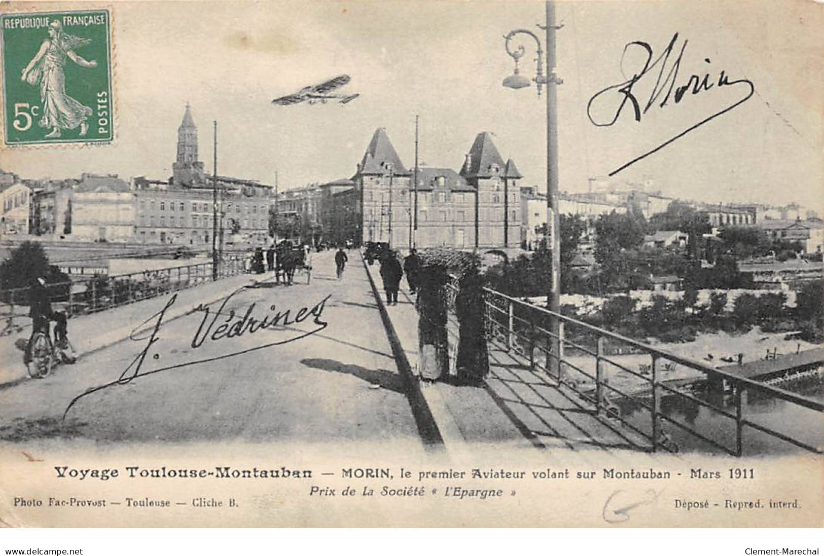 MONTAUBAN - Morin, Le Premier Aviateur Volant Sur Montauban - Mars 1911 - état - Montauban