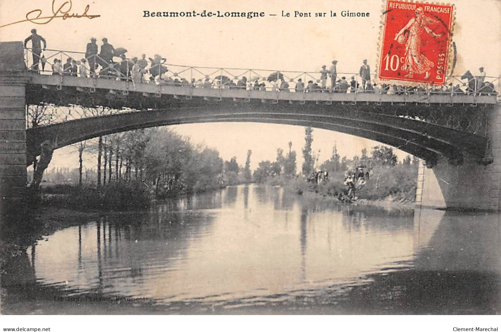 BEAUMONT DE LOMAGNE - Le Pont Sur La Gimone - Très Bon état - Beaumont De Lomagne