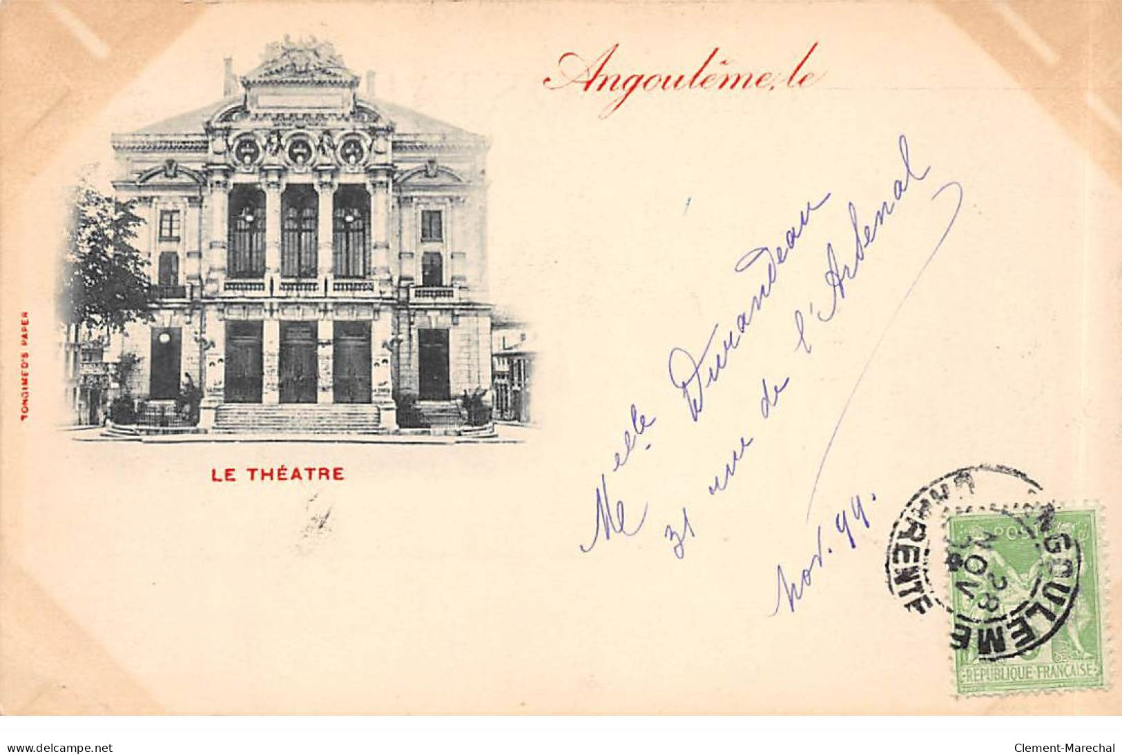 ANGOULEME - Le Théâtre - Très Bon état - Angouleme