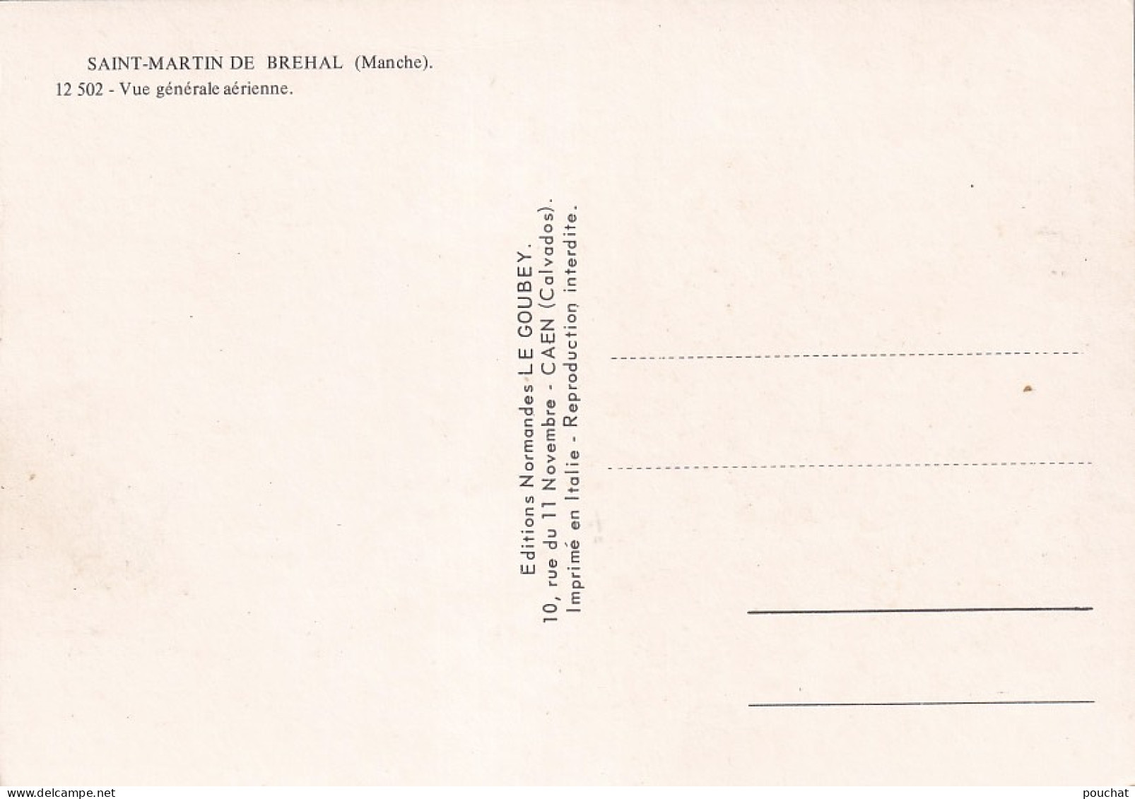 VE Nw-(50) SAINT MARTIN DE BREHAL - VUE GENERALE AERIENNE - Other & Unclassified