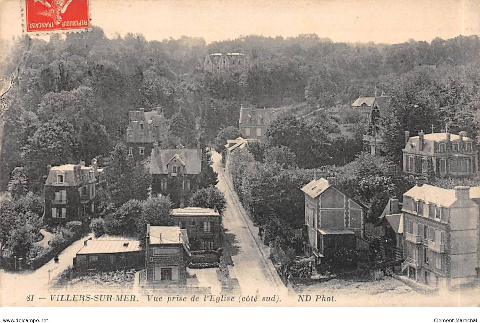 VILLERS SUR MER - Vue Prise De L'Eglise - Très Bon état - Villers Sur Mer