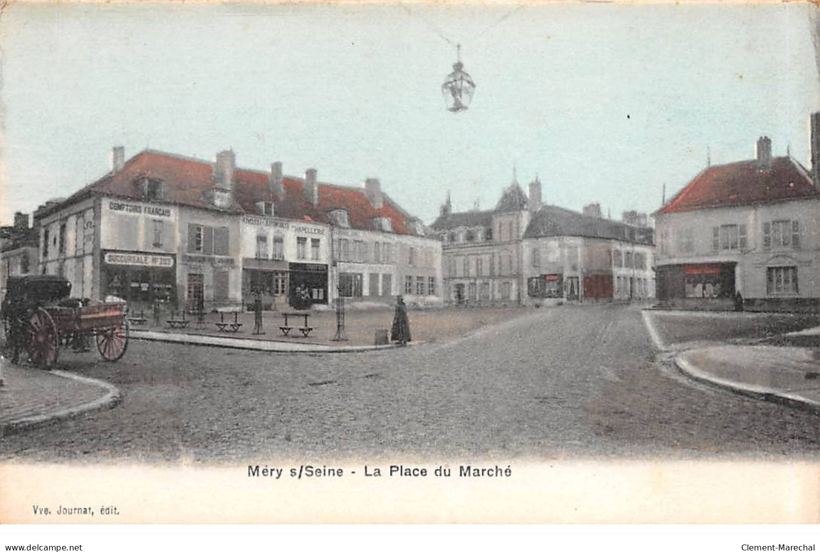 MERY SUR SEINE - La Place Du Marché - Très Bon état - Other & Unclassified