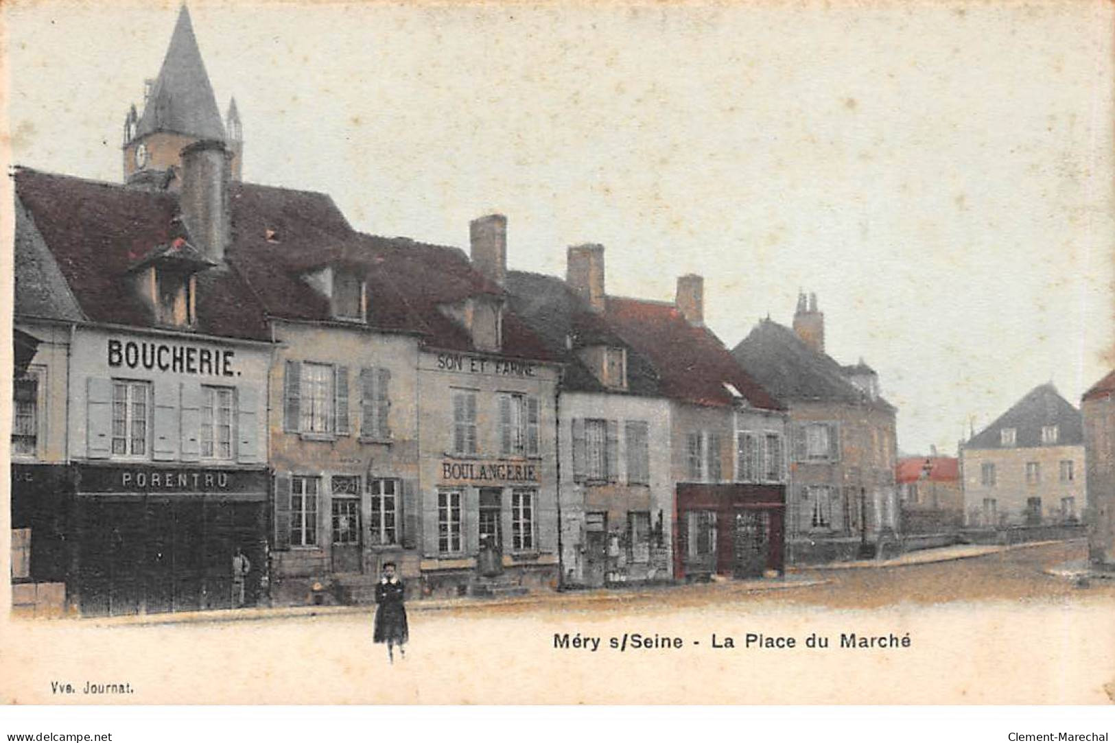 MERY SUR SEINE - La Place Du Marché - Très Bon état - Sonstige & Ohne Zuordnung
