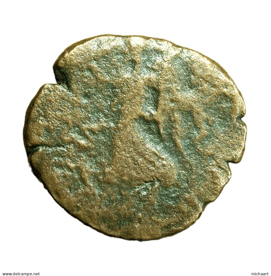 Roman Coin Uncertain Maybe Marcus Aurelius As AE22mm Victory Advancing 04061 - La Dinastía Antonina (96 / 192)