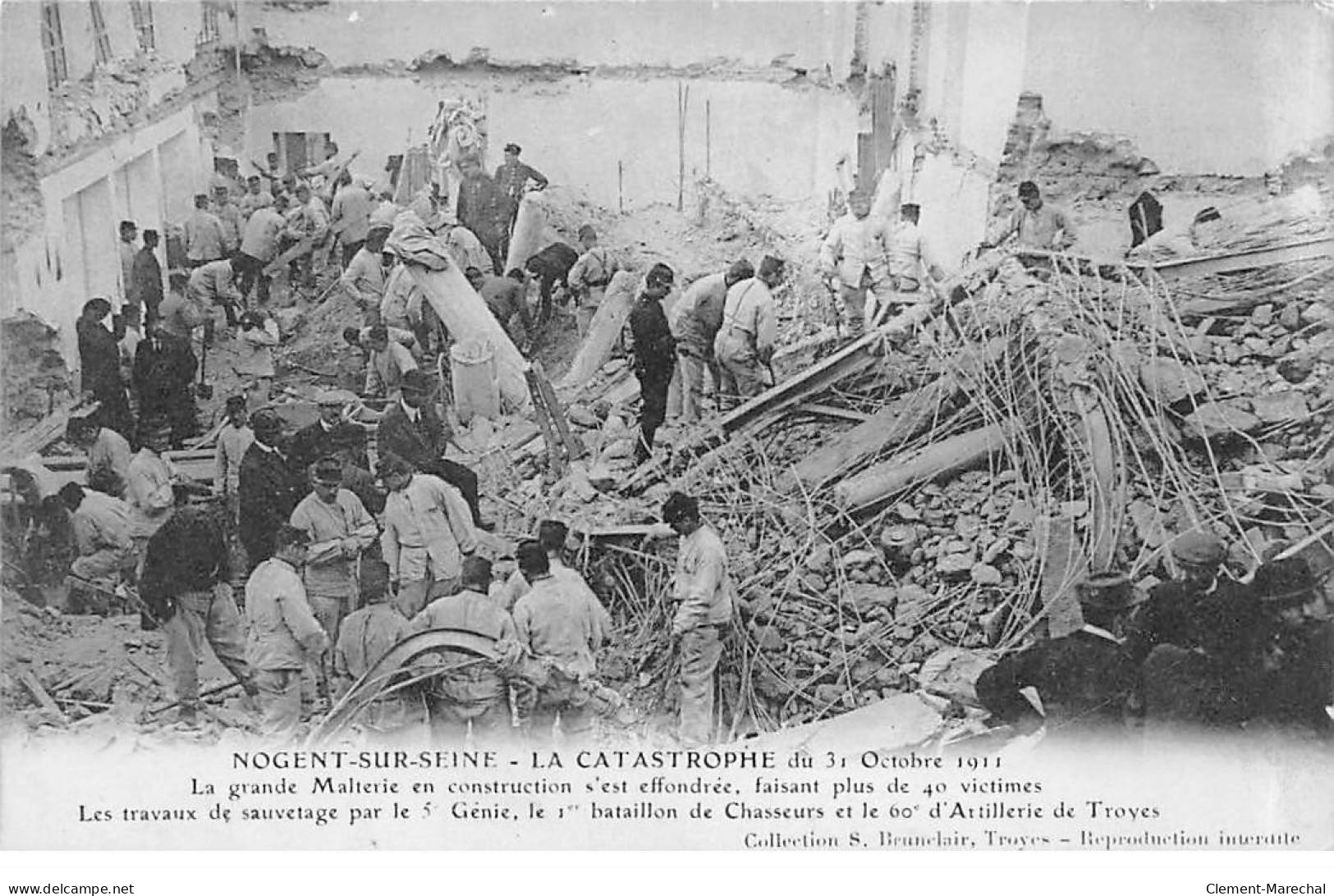 NOGENT SUR SEINE - La Catastrophe Du 31 Octobre 1911 - La Grande Malterie S'est Effondrée - Très Bon état - Nogent-sur-Seine