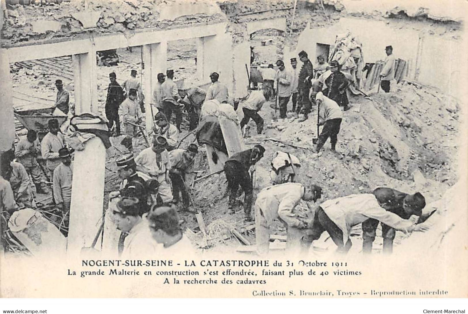 NOGENT SUR SEINE - La Catastrophe Du 31 Octobre 1911 - La Grande Malterie S'est Effondrée - Très Bon état - Nogent-sur-Seine